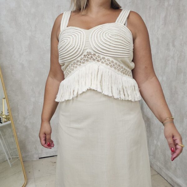 Vestido Reina Beigs