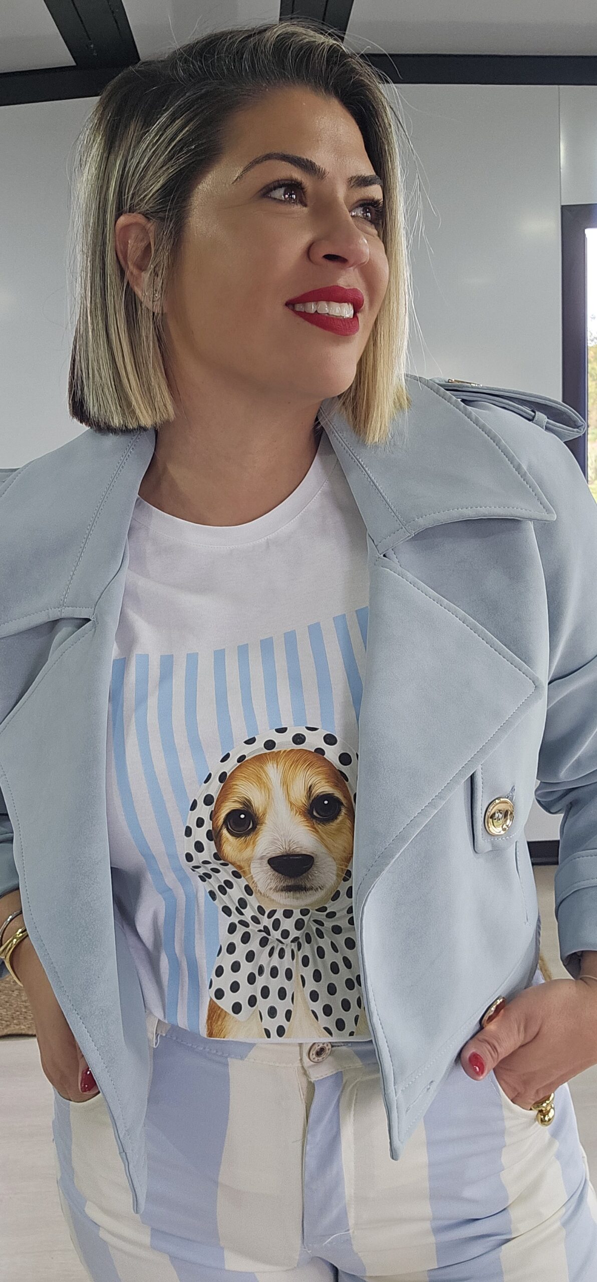 Chaqueta Susi Celeste