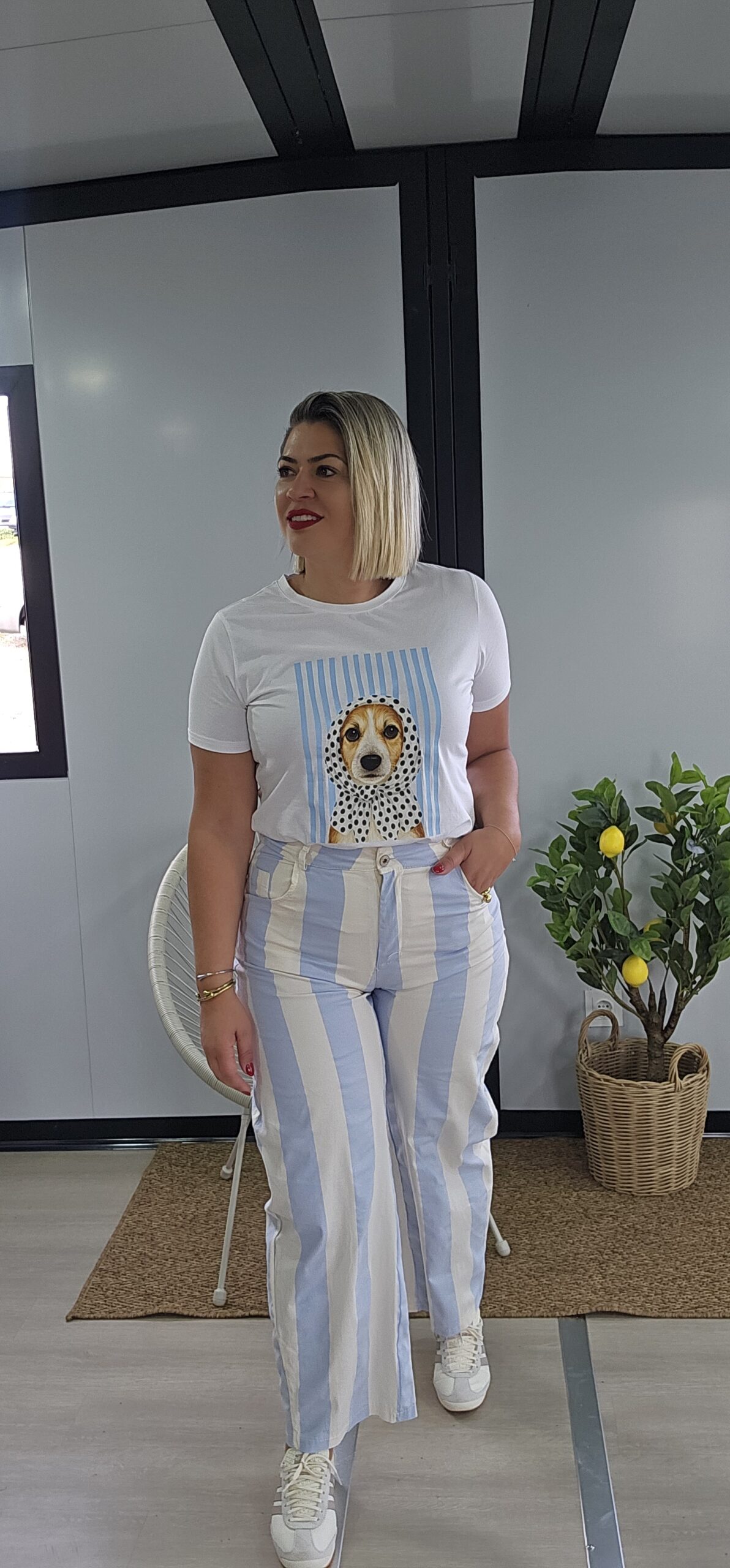 Pantalón Rayas Azul - Imagen 6