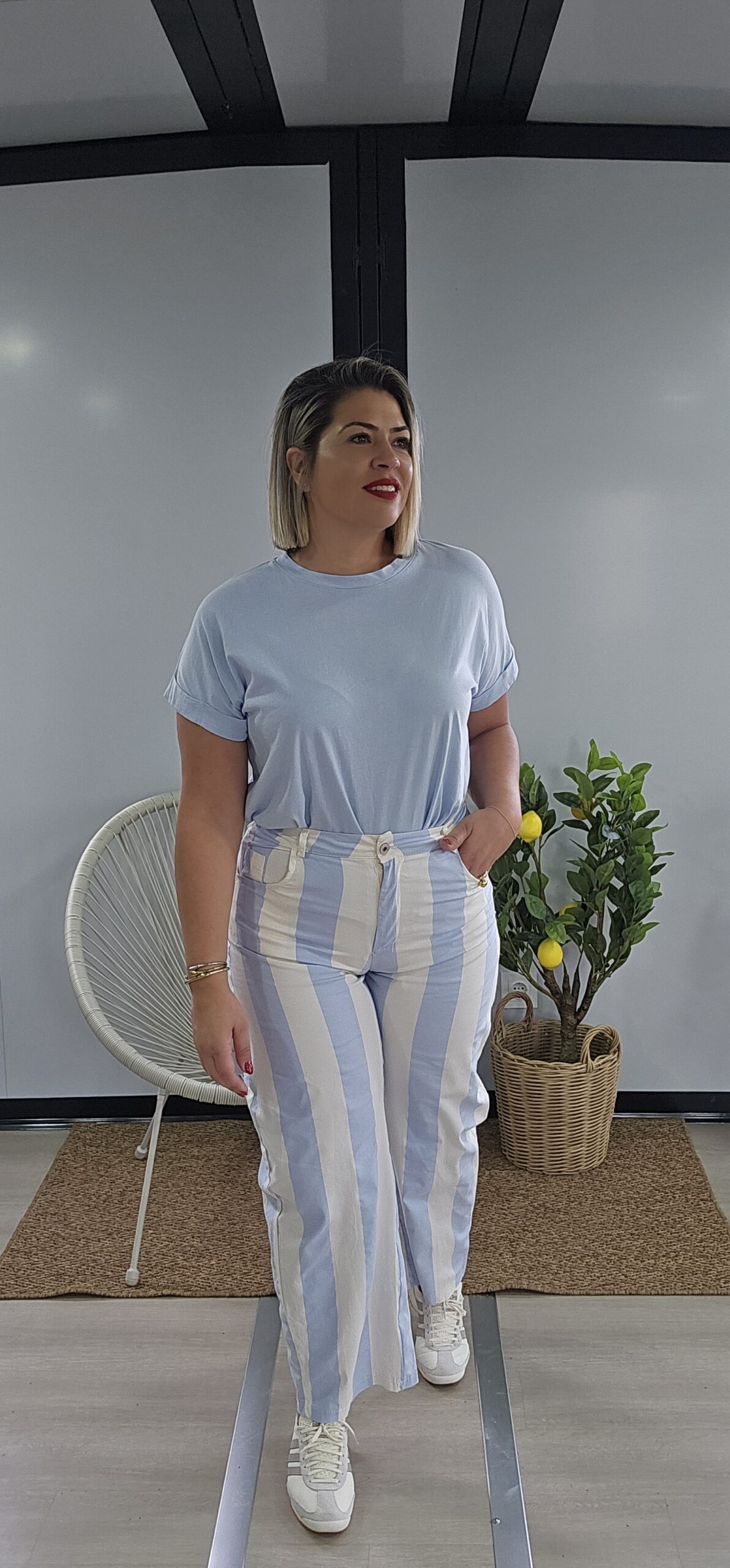 Pantalón Rayas Azul - Imagen 2