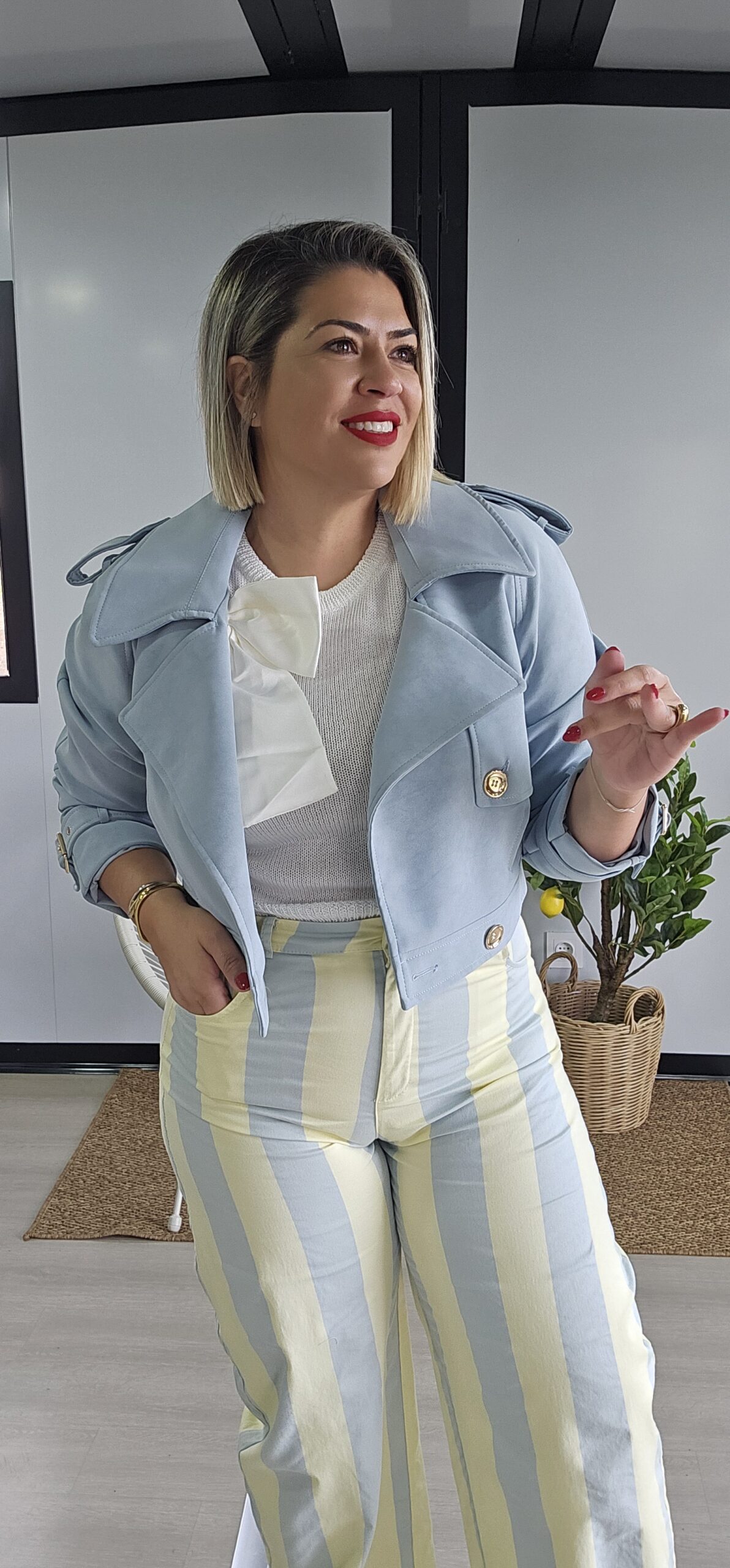 Pantalón Rayas Amarillo
