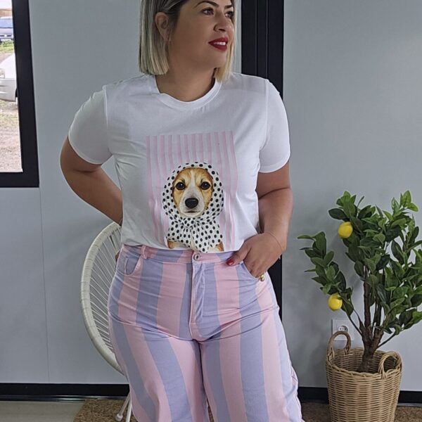 Pantalón Rayas Rosa