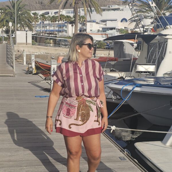 Camisa rayas Rosa